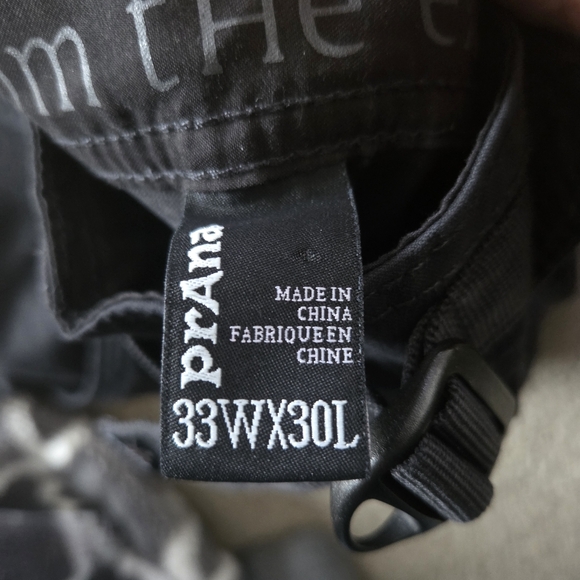 PrAna Bundle of 2 Cargo Mens Pants Nylon Black & Green Size 33x30 - Picture 8 of 12